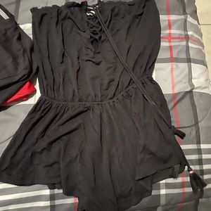 Aeropostale Other - black strapless romper cross string Aeropostale Other - black strapless romper cross string